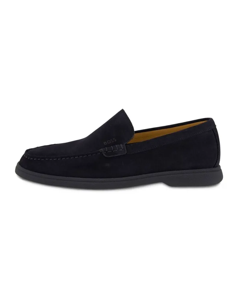 HUGO BOSS Herren Loafer aus Veloursleder SIENNE_LOAF Navy