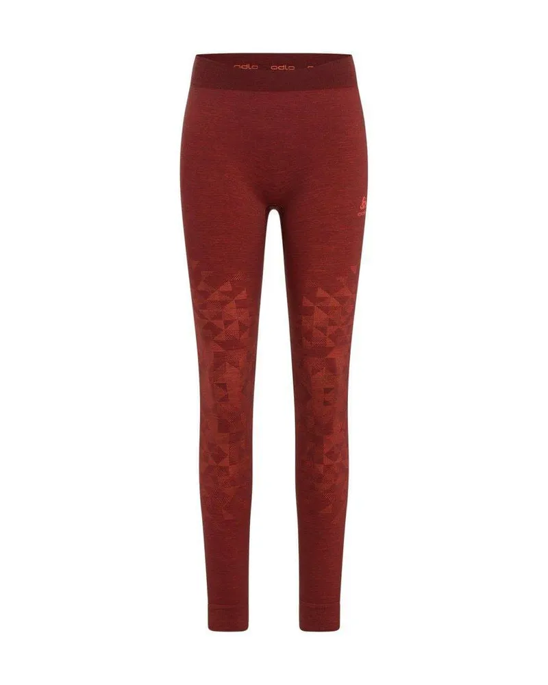Odlo Damen Tights KINSHIP PERFORMANCE WOOL 200 mit Wolle Bordeaux