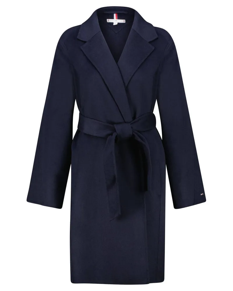 Tommy Hilfiger Damen Mantel mit Wolle Marine