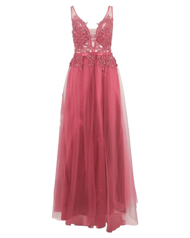 Vera Mont Damen Abendkleid mit Stickereien Pink