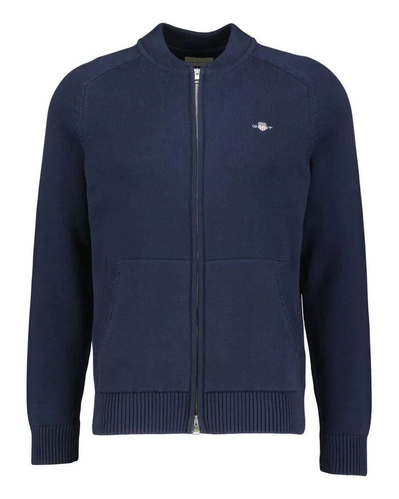 Gant Herren Strickjacke aus Baumwolle Marine