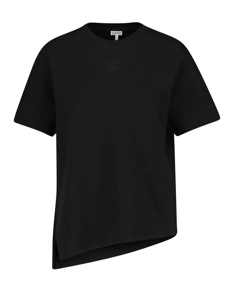 Loewe Damen T-Shirt asymmetrisch Schwarz