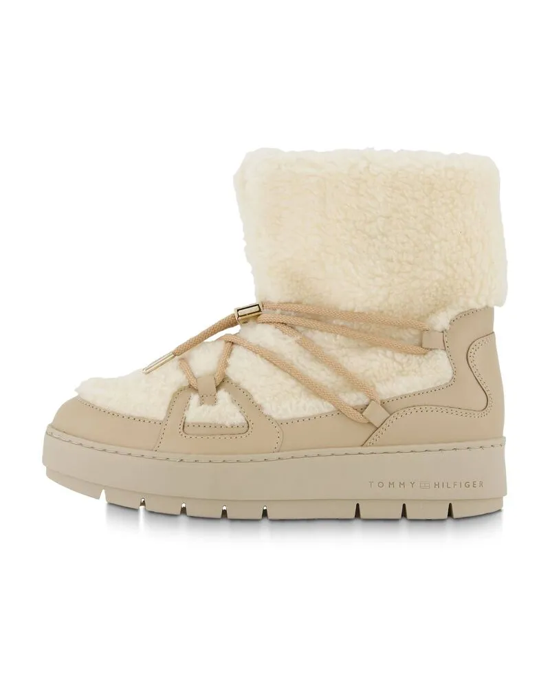 Tommy Hilfiger Damen Schneestiefel TEDDY SNOWBOOT Sand