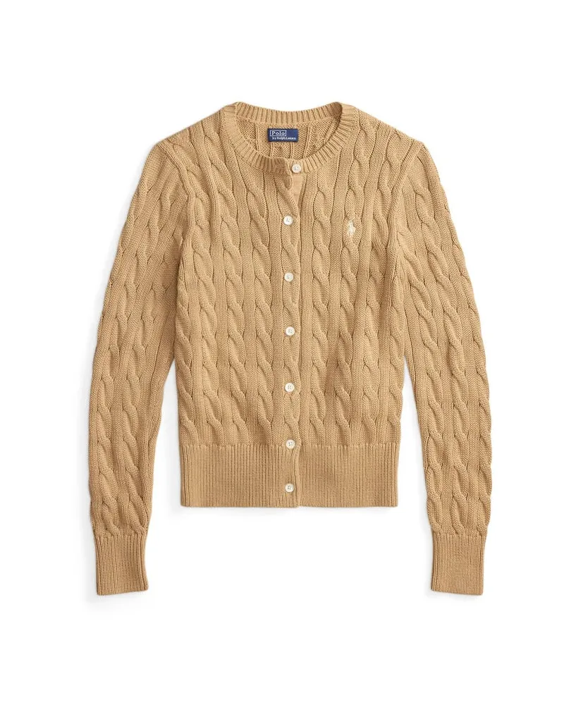 Ralph Lauren Damen Strickjacke aus Baumwolle Camel
