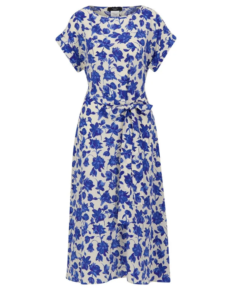 Max Mara Damen Seidenkleid CANNES Bleu