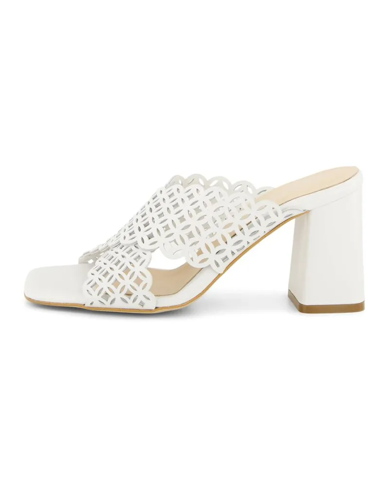 Marc Cain Damen Sandaletten aus Leder Weiss