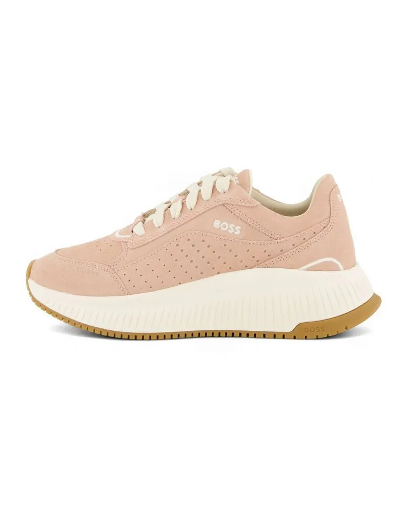 HUGO BOSS Damen Sneaker aus Veloursleder TTNMEVO_RUNN_SD Rose