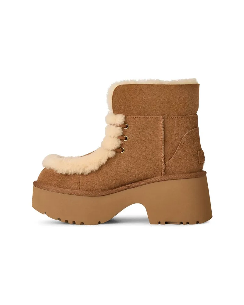 UGG Damen Stiefel CLASSIC ESMEE LACE UP Cognac