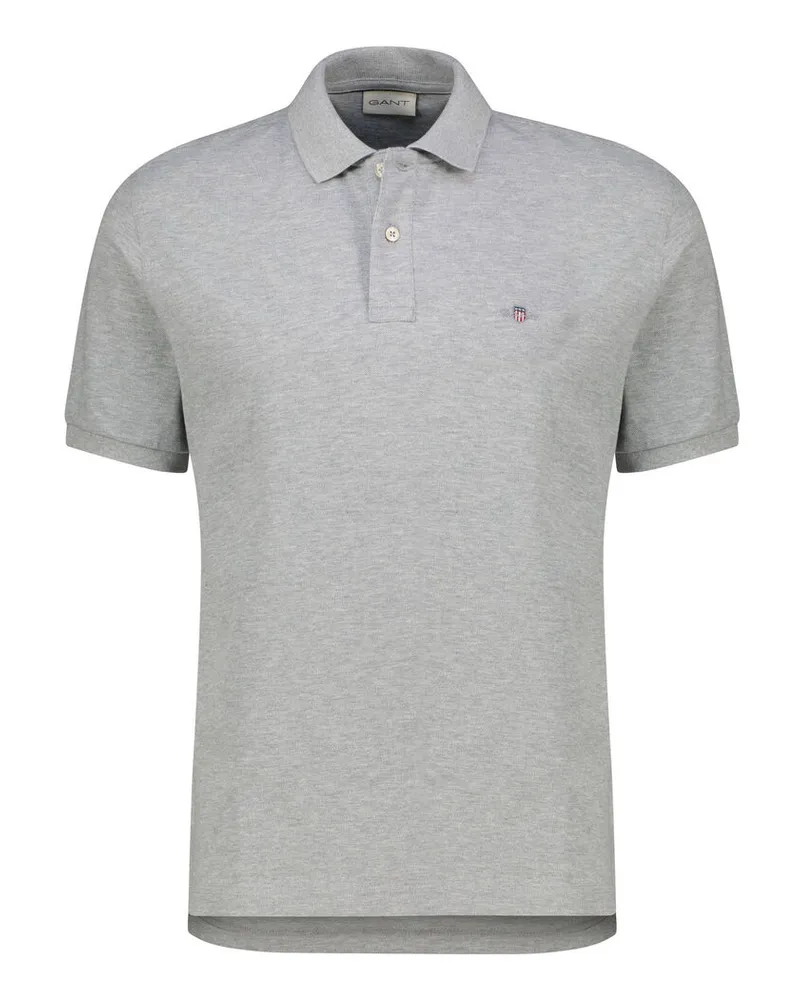 Gant Herren Poloshirt aus Baumwolle Grau