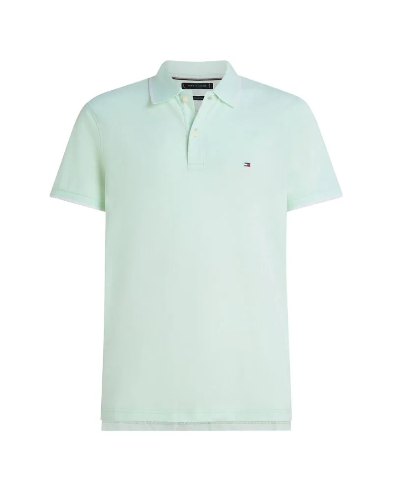 Tommy Hilfiger Herren Poloshirt mit Leinen LINEN REG POLO Pistazie