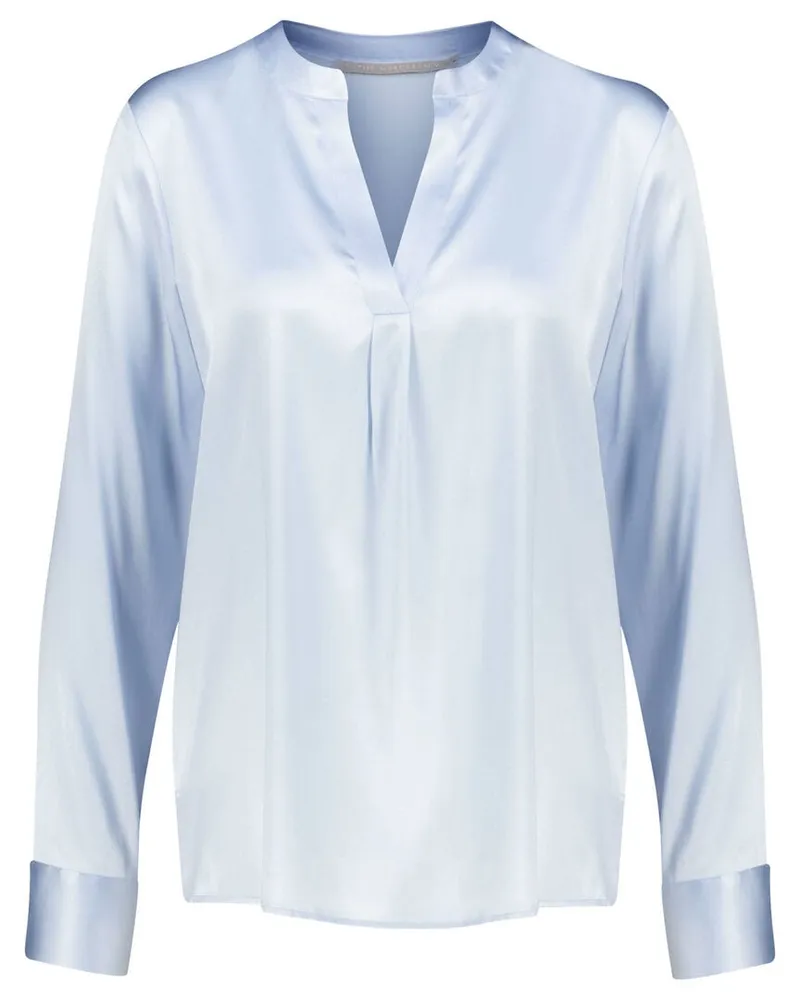 (THE MERCER) N.Y. Damen Satinbluse mit Seide Bleu
