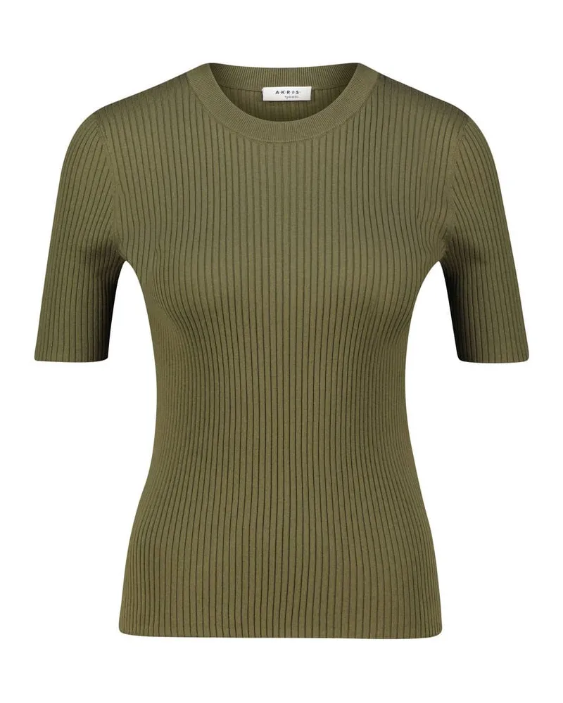Akris Damen Strickpullover aus Baumwolle Khaki