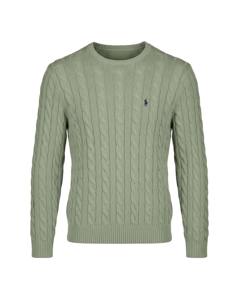 Ralph Lauren Herren Strickpullover mit Zopfmuster Mint