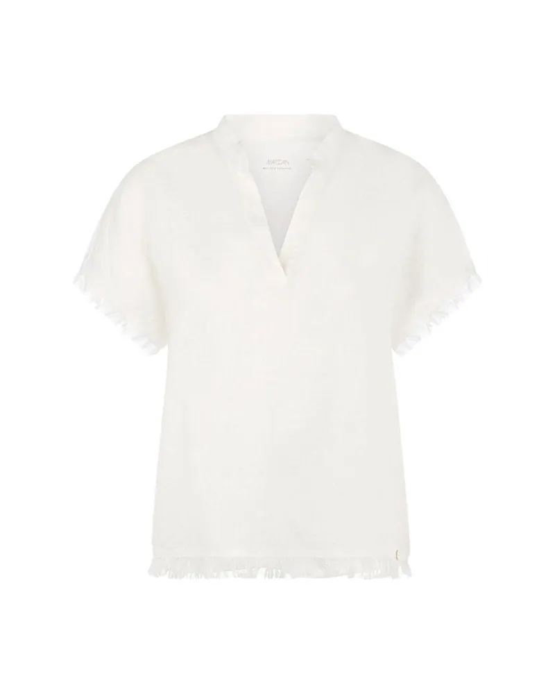 Marc Cain Damen Blusenshirt aus Seide Offwhite