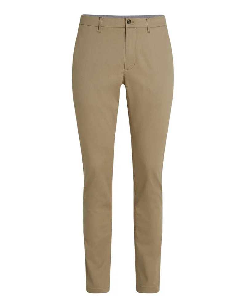 Tommy Hilfiger Herren Chinohose BLEECKER PRINTED STRUCTURE Slim Fit Beige