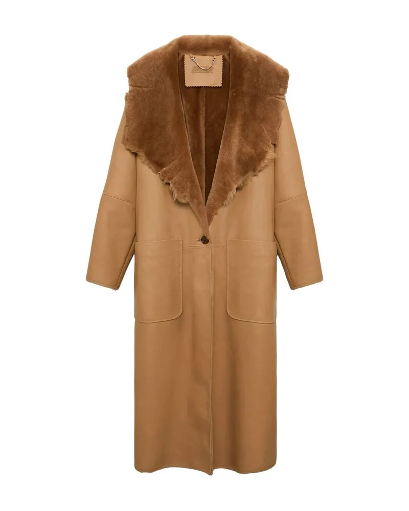 Dorothee Schumacher Damen Ledermantel SOFT TOUCH Camel