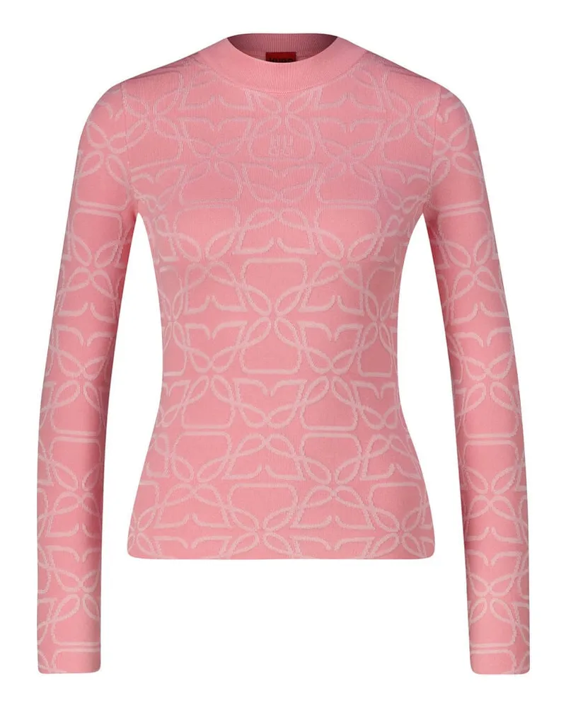 HUGO BOSS Damen Strickpullover Viskosemix SATERO Pink