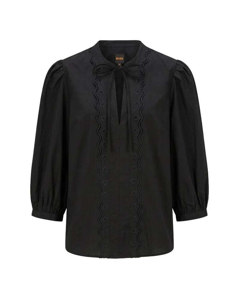 HUGO BOSS Damen Bluse BALET Schwarz