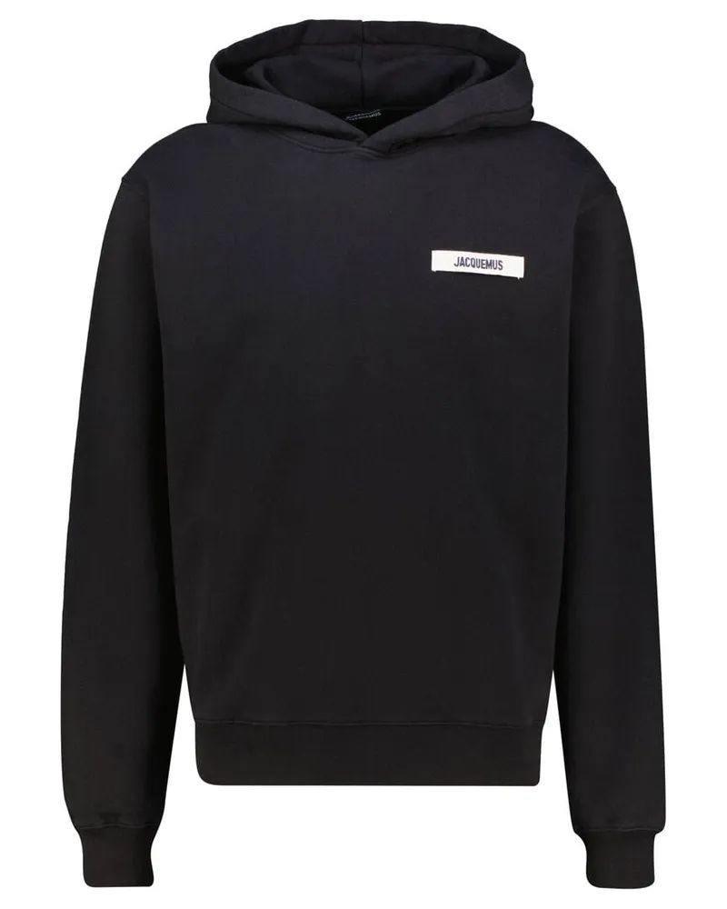 Jacquemus Herren Hoodie LE GROS GRAIN Relaxed Fit Schwarz