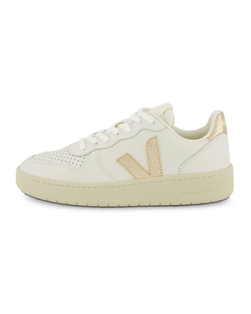 VEJA Damen Sneaker V-10 aus Leder Weiss