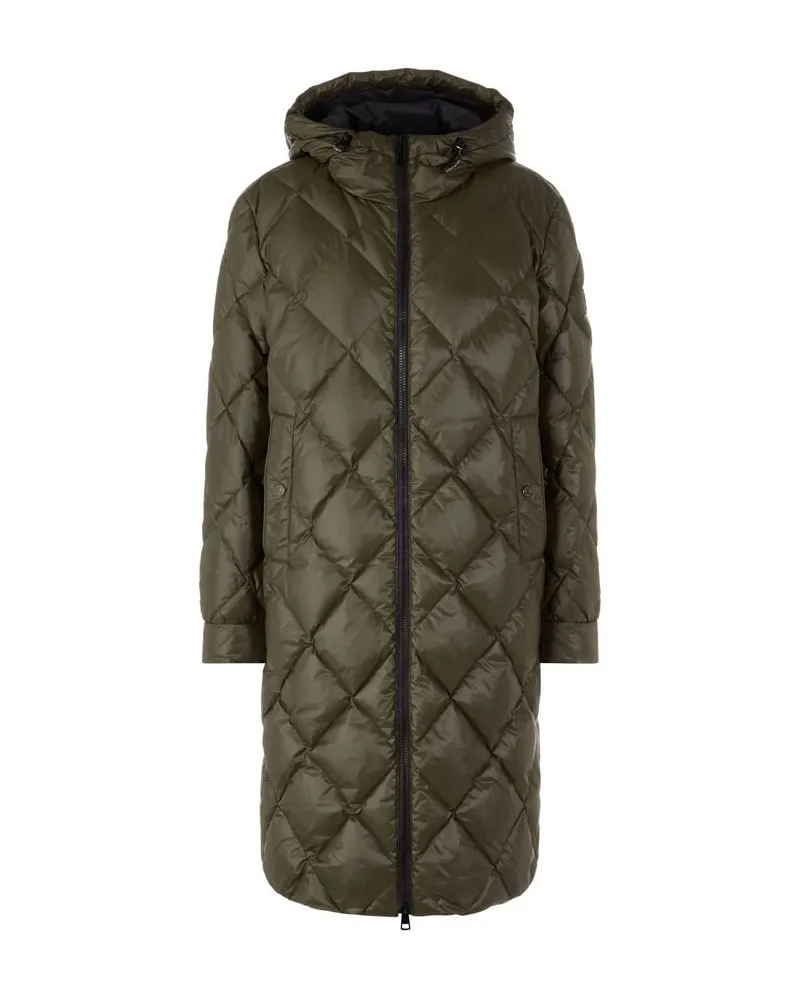 Marc Cain Damen Daunenmantel mit Kapuze Oliv