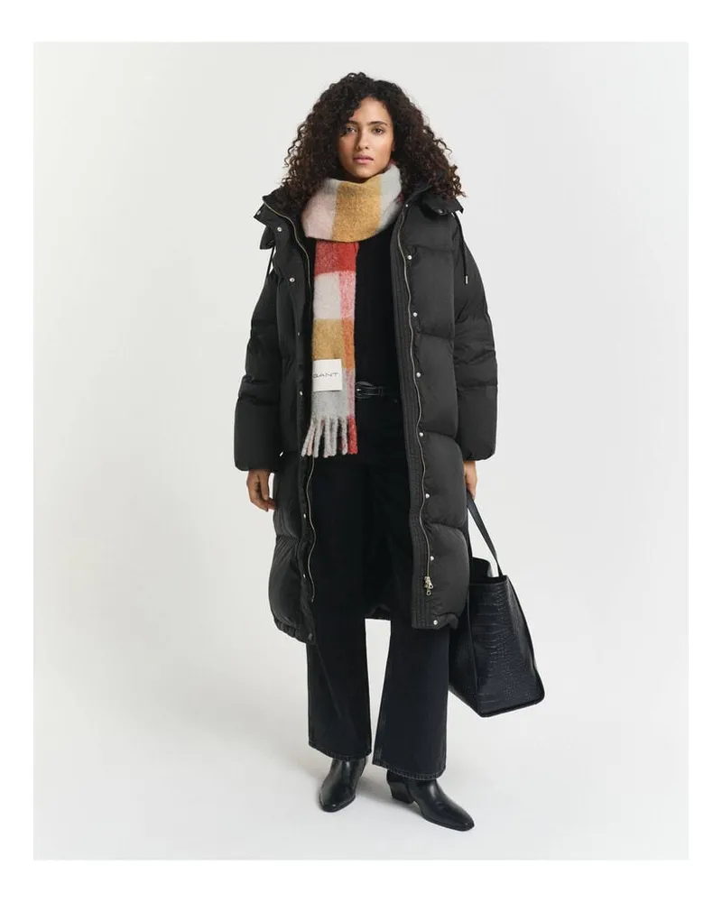 Gant Damen Mantel FULL LENGTH DOWN COAT aus recyceltem Polyamid Schwarz