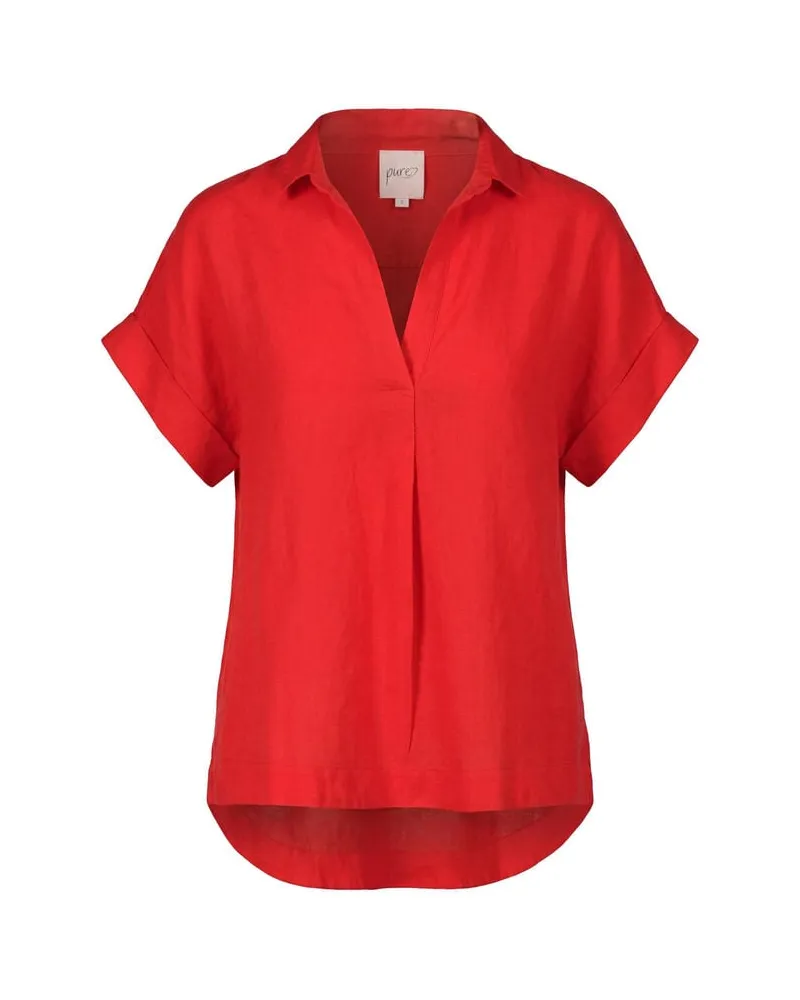 pure Damen Leinenbluse Lipstick
