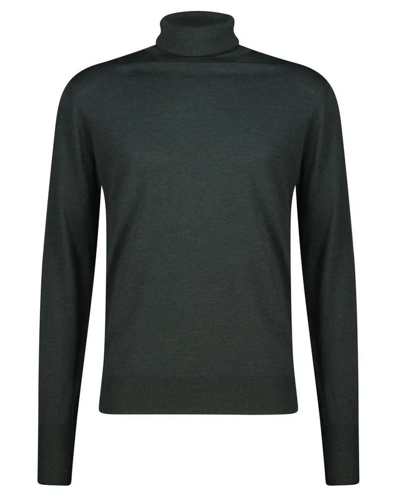 Stefan Brandt Herren Rollkragenpullover aus Wolle ELI ROLLI LA WF Grün