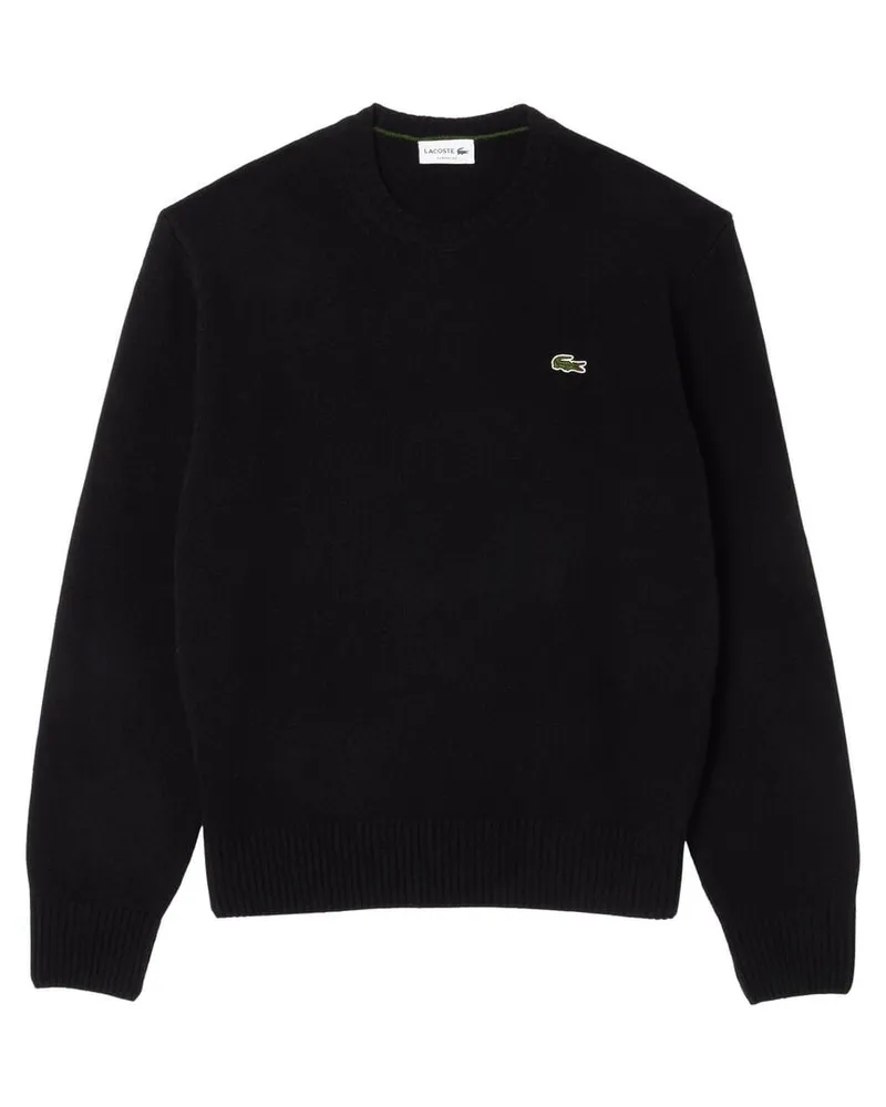 Lacoste Herren Pullover aus Wolle Schwarz