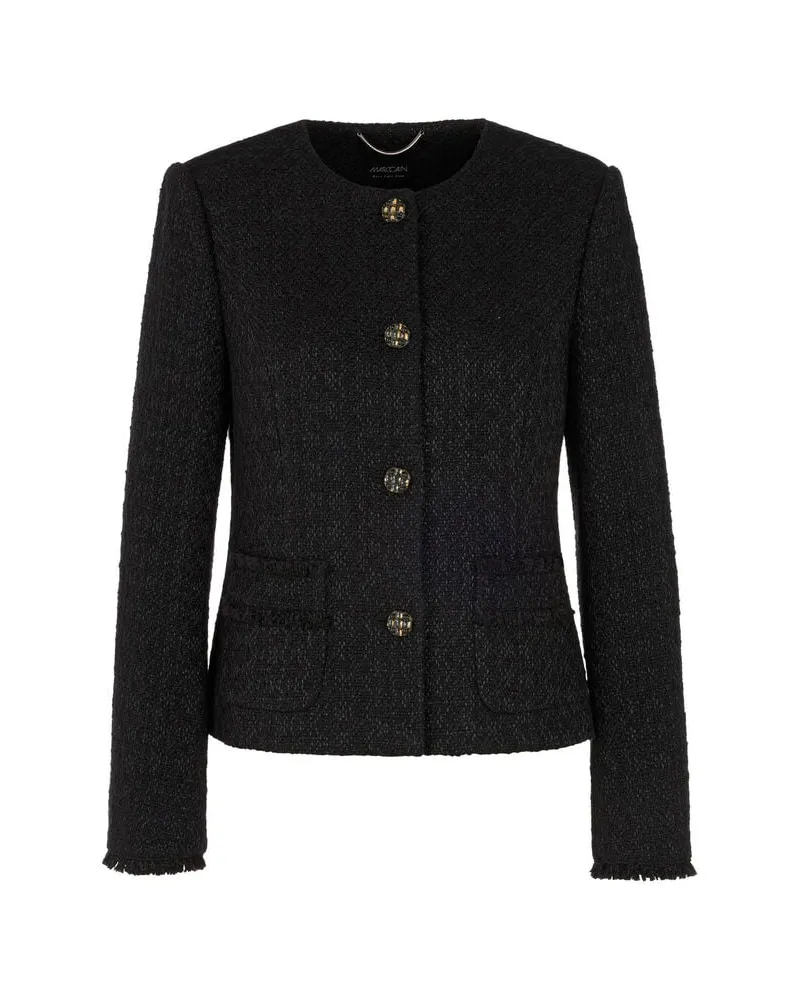 Marc Cain Damen Blazer aus Bouclé Schwarz
