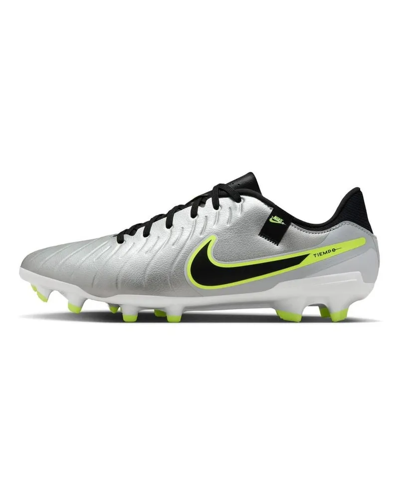 Nike Herren Fußballschuhe Rasen/Kunstrasen TIEMPO LEGEND 10 ACADEMY MG Silber