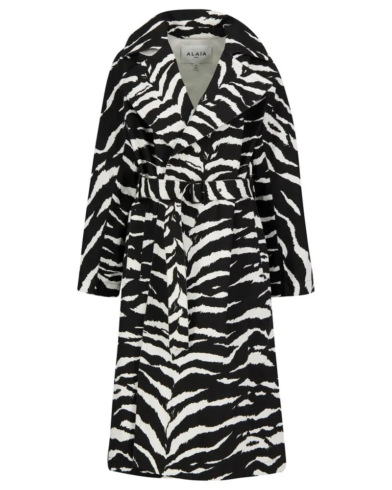 Alaïa Damen Mantel TRENCH COAT Schwarz