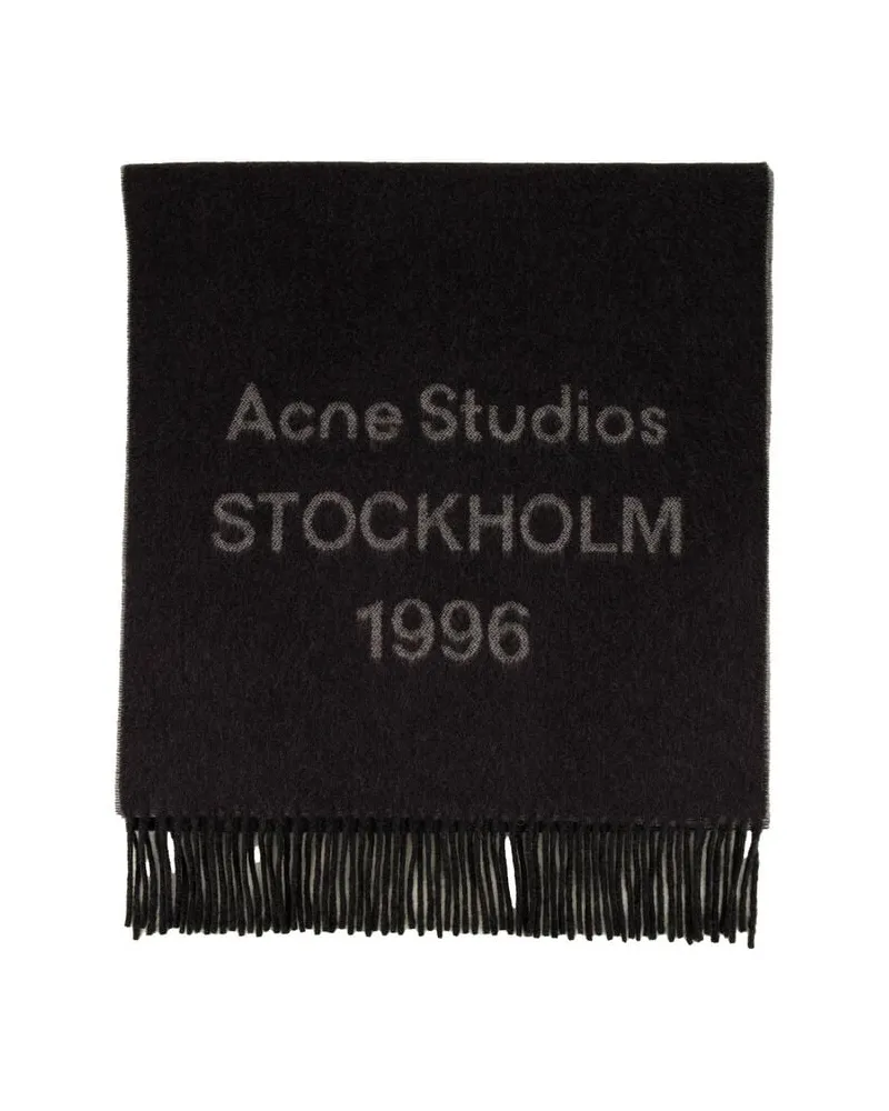 Acne Studios Damen Schal aus Wolle Schwarz