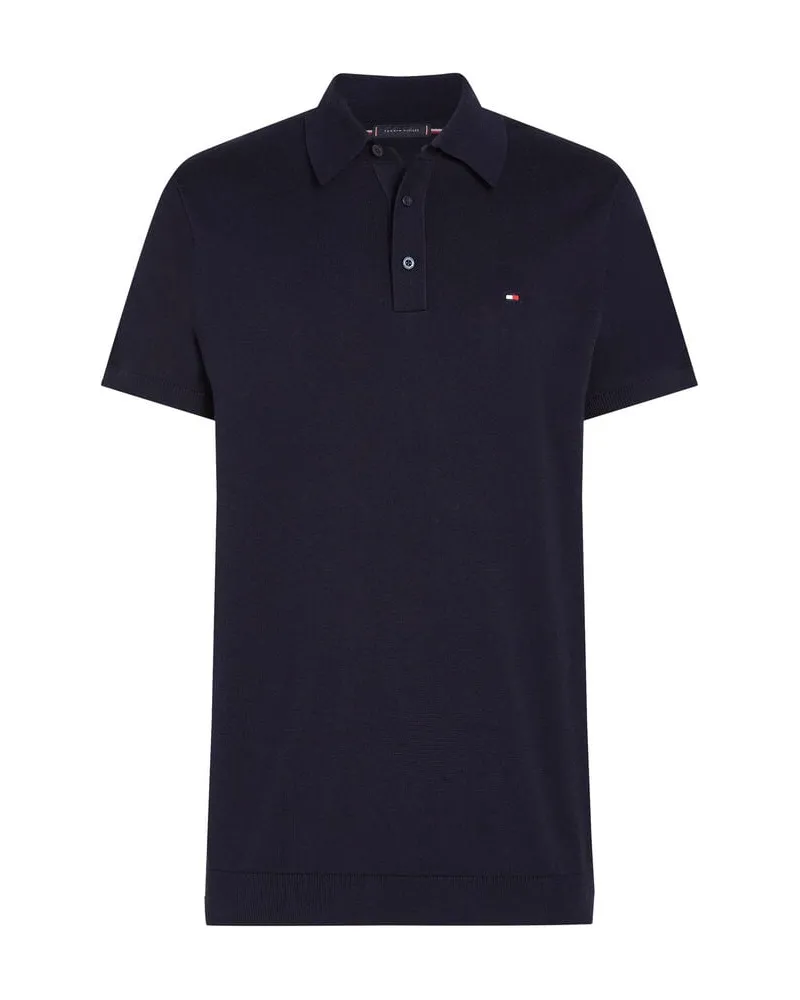 Tommy Hilfiger Herren Strick-Poloshirt ESSENTIAL COTTON KNITTED POLO Navy