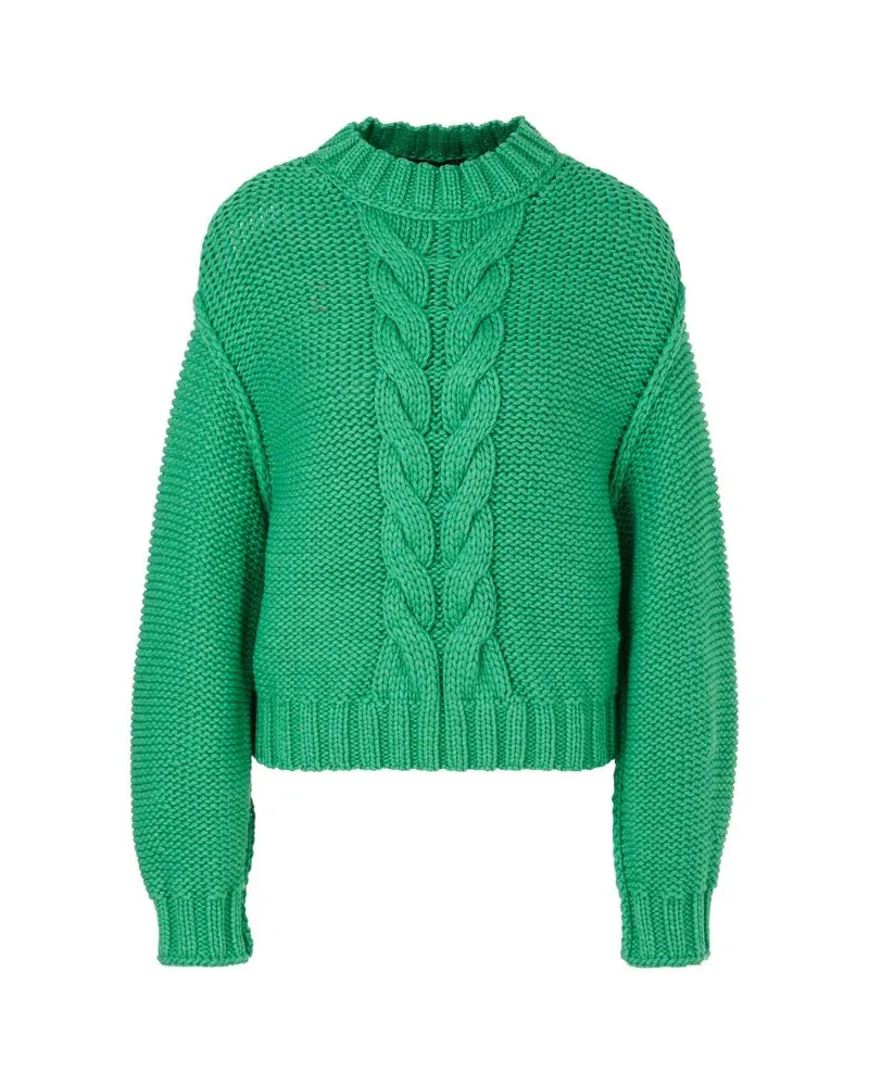 Marc Cain Damen Strickpullover mit Wolle Grün