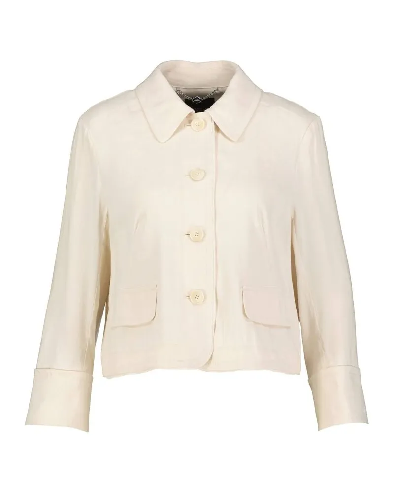 Marc Cain Damen Jacke aus Leinenmix Offwhite