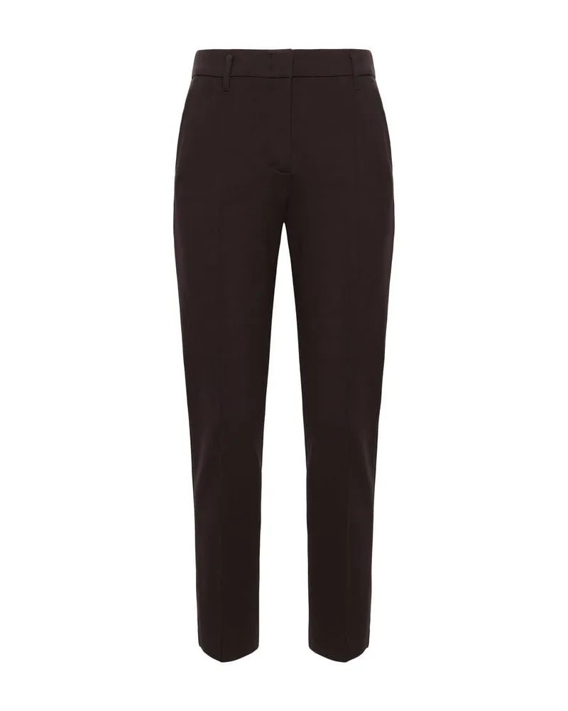 Dorothee Schumacher Damen Hose mit Viskose EMOTIONAL ESSENCE Dunkelbraun