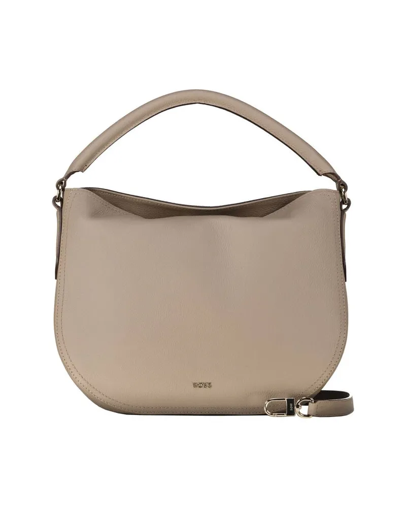 HUGO BOSS Damen Schultertasche LENAH Medium Braun