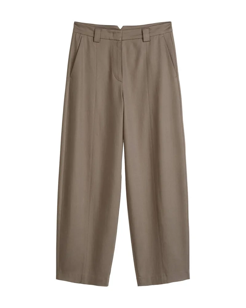 Marc O'Polo Damen Anzughose im Barrel-Stil Braun