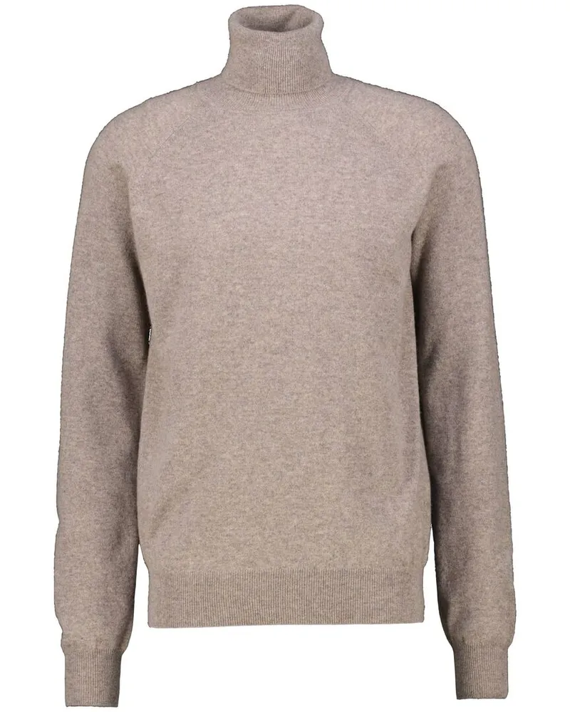 Saint Laurent Herren Rollkragenpullover aus Kaschmir Taupe