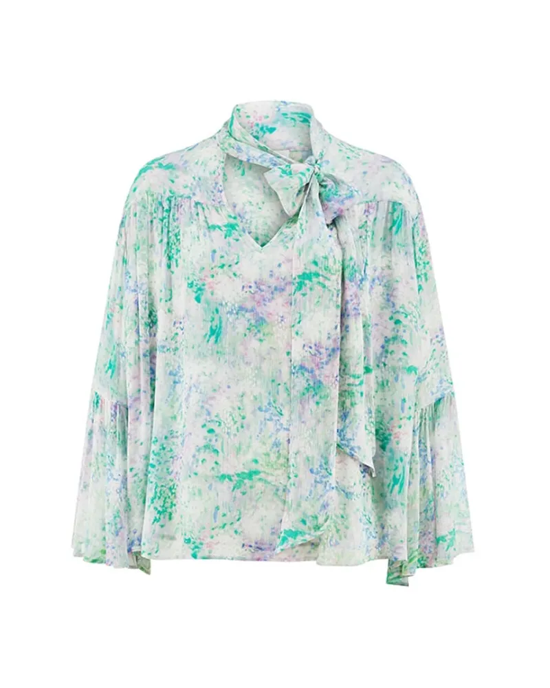 Riani Damen Bluse mit Trompetenärmel Mehrfarbig