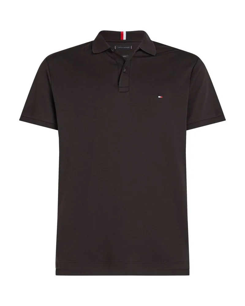 Tommy Hilfiger Herren Poloshirt Regular Fit Kurzarm Schwarz