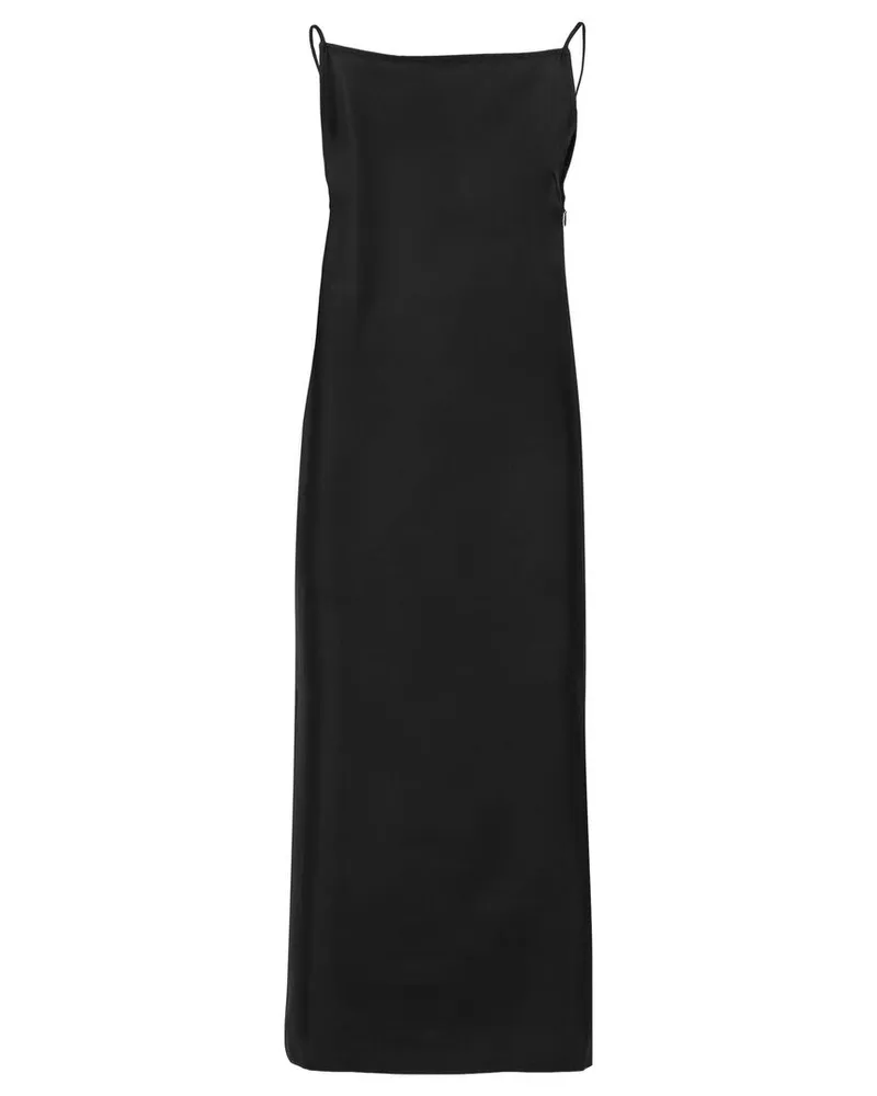Loulou Studio Damen Kleid aus Seide Schwarz