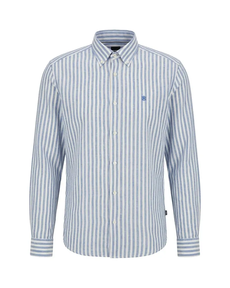 HUGO BOSS Herren Hemd H-LIAM-BD Blau