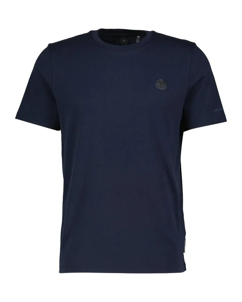 Moose Knuckles Herren T-Shirt aus Baumwolle Marine