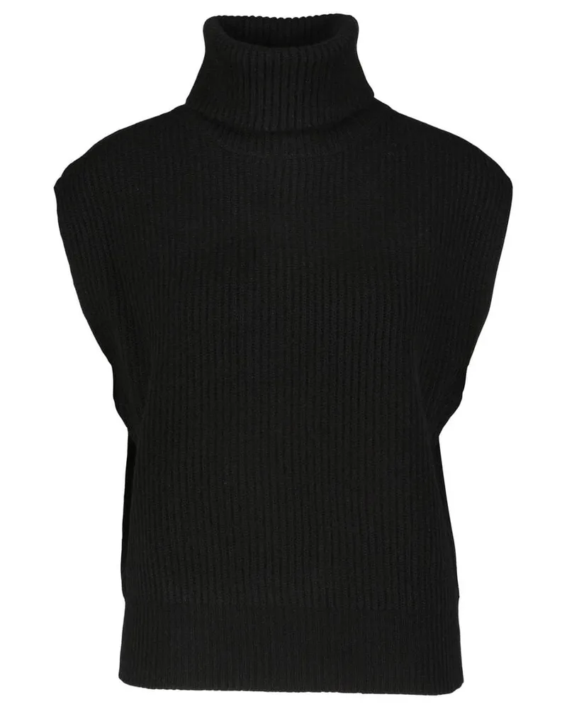 pure Damen Pullover ärmellos Schwarz