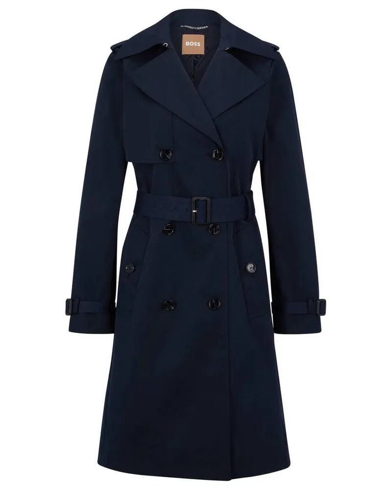 HUGO BOSS Damen Trenchcoat CONRY Regular Fit Marine