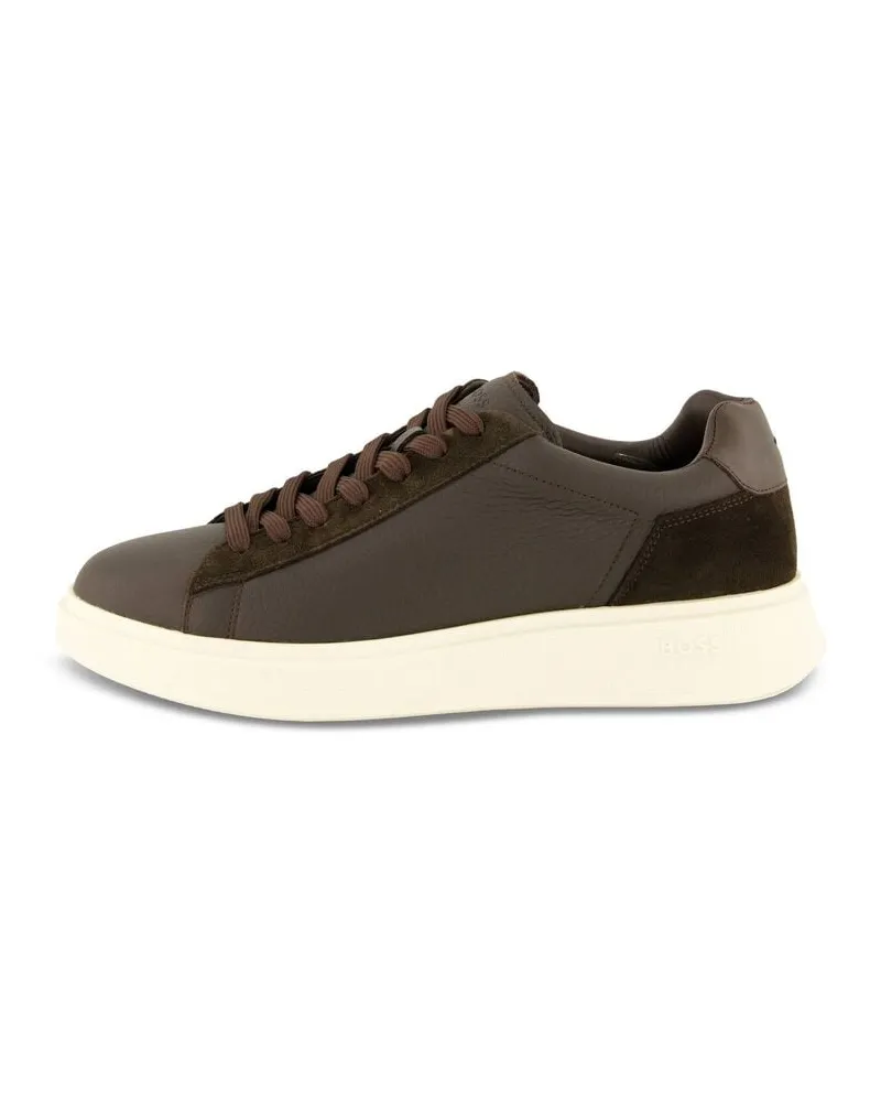 HUGO BOSS Herren Sneaker aus Leder BULTON_RUNN_SDGRLT Braun