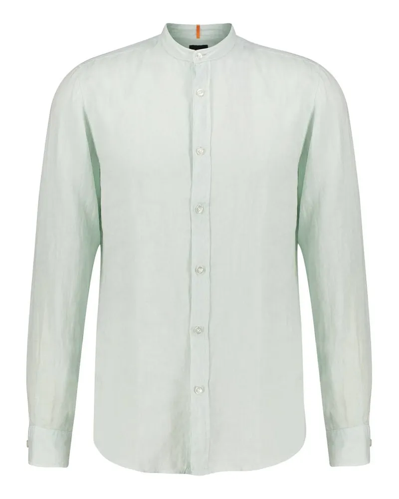 HUGO BOSS Herren Leinenhemd RACE Regular Fit Bleu