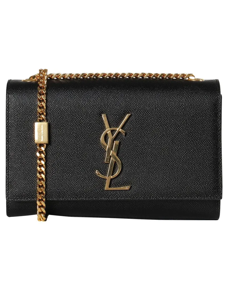 Saint Laurent Damen Umhängetasche KATE SMALL Schwarz
